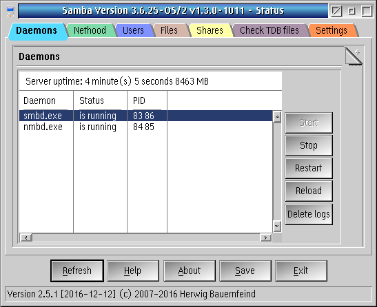 Samba Status Monitor