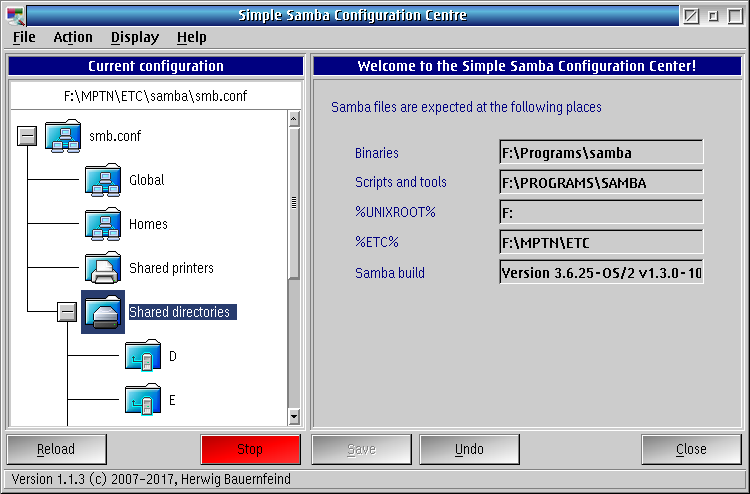 Simple Samba Configuration Center